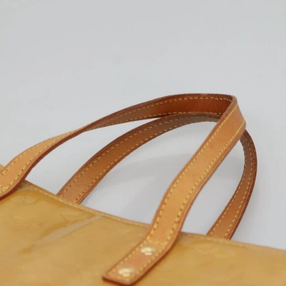 LOUIS VUITTON Monogram Vernis Reade MM Hand Bag Beige LV Auth - Picture 9 of 16